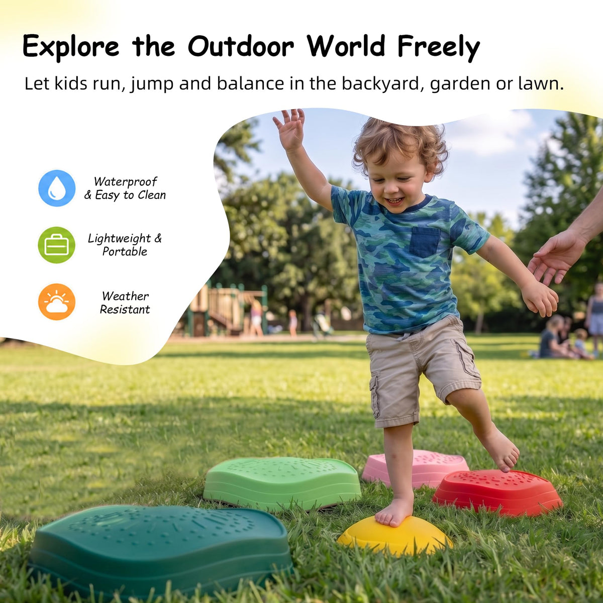 makarci Balance Stones bright colors aid color learning during play