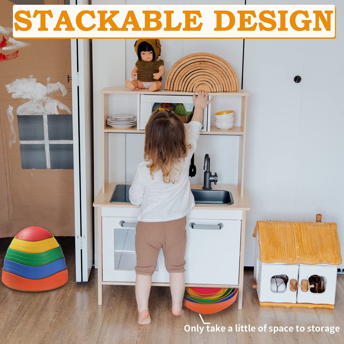Makarci stepping stones made from durable PP material for outdoor use.