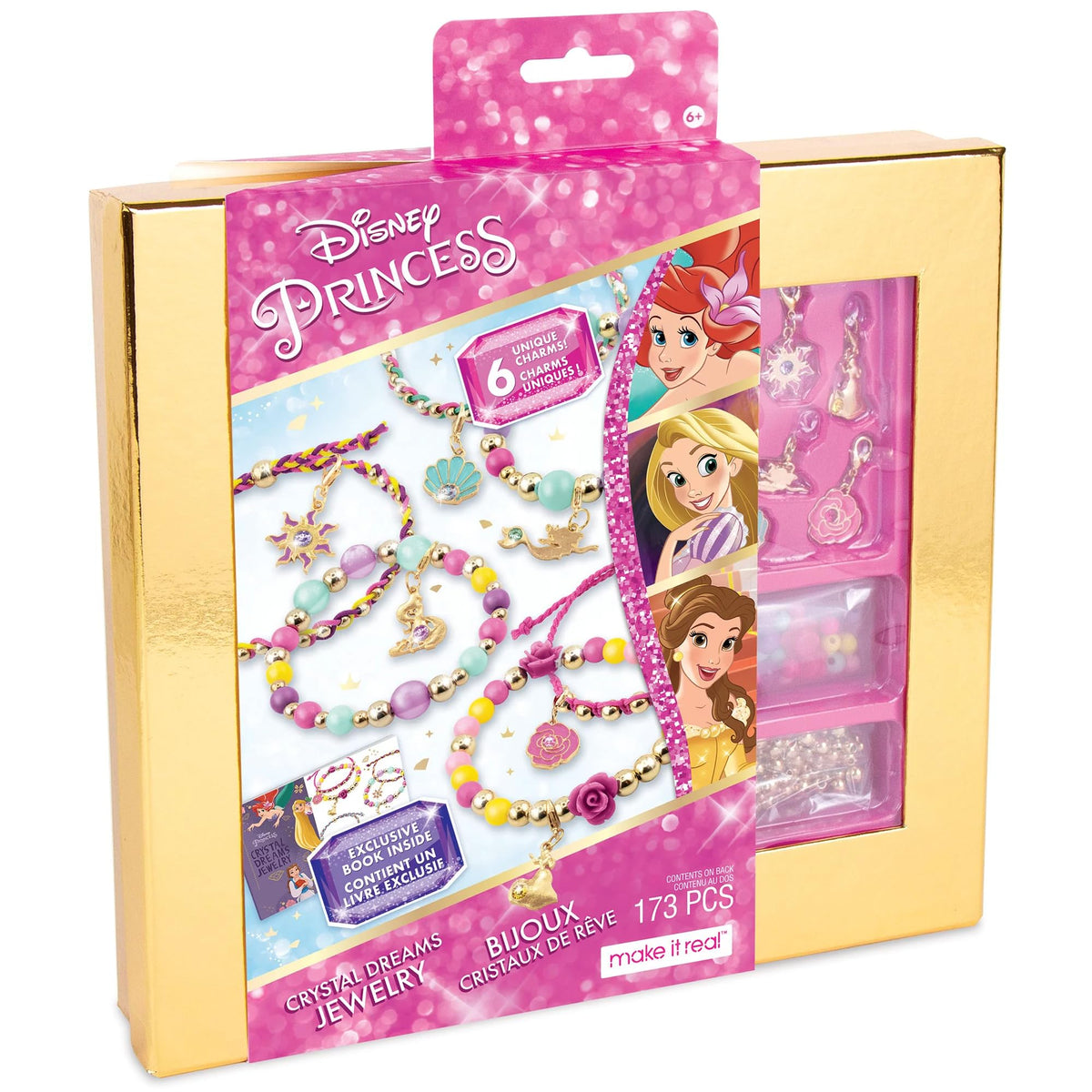 Make It Real Disney Princess Crystal Dreams kit box—ideal starter for creative bracelet making.