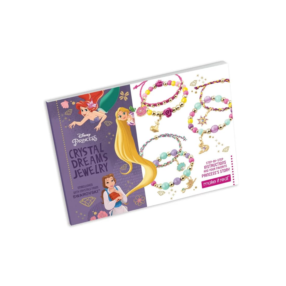 Bracelet assembly guide from Make It Real Disney Princess Crystal Dreams for hands-on crafting.