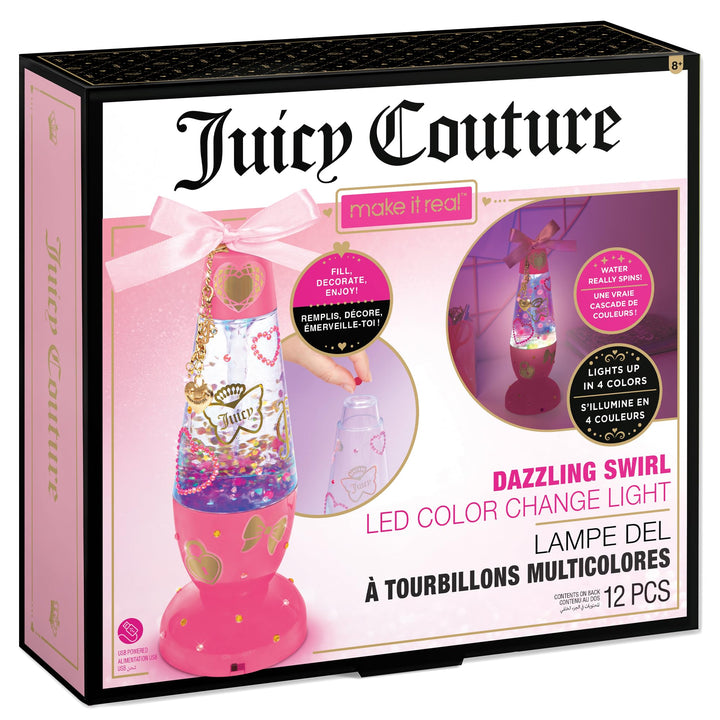 Make It Real Juicy Couture Dazzling Swirl kit contents for DIY tween decor
