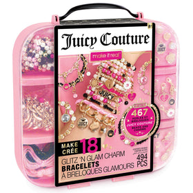 Make It Real Juicy Couture Glitz N Glam storage case keeps supplies organized for crafting.