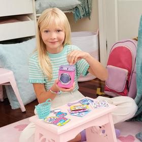 Make It Real Purr-Fect Wash N Bead Bracelets mini-laundry-basket with beads drying