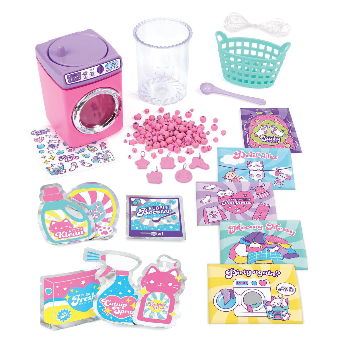 Make It Real Purr-Fect Wash N Bead Bracelets spinner demonstrates color reveal