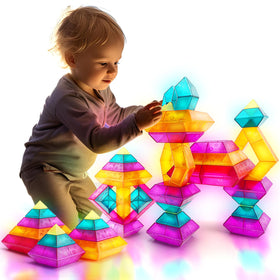 MAKE KIDS SMILE BUBBLE FUN 30-piece blocks ready for assembly and imaginative building.