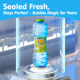 Colorful bubbles shine in sunlight with Bubble Fun solution