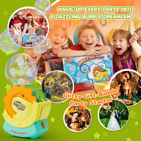 MAKE KIDS SMILE BUBBLE FUN indoor-outdoor-gift for birthdays or weddings.