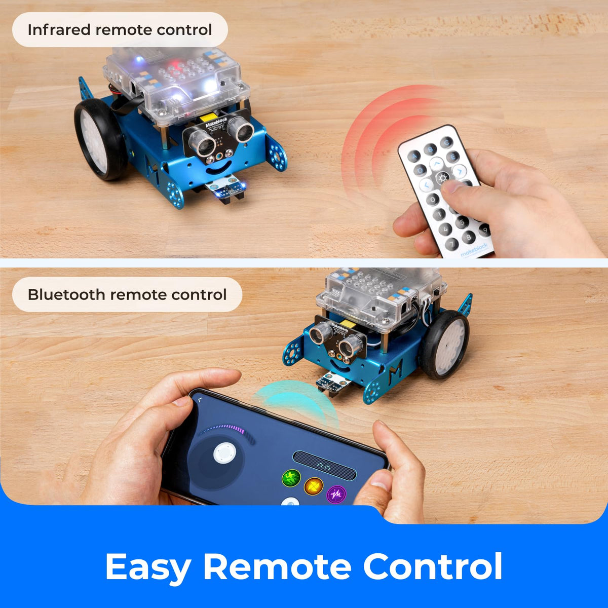 Makeblock mBot obstacle-avoidance mode helps kids explore problem-solving