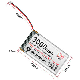 Dual pack LiPo with JST connector ready for ESP32 development