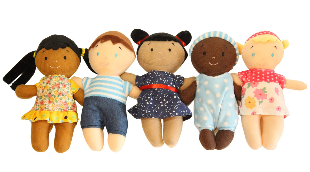 Making Believe Diversity Buddies set of soft plush dolls for inclusive playtime.