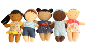 Making Believe Diversity Buddies set of soft plush dolls for inclusive playtime.