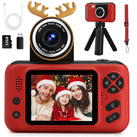 Makolle Kids Camera with 180° flip lens captures dynamic selfies and creative angles.