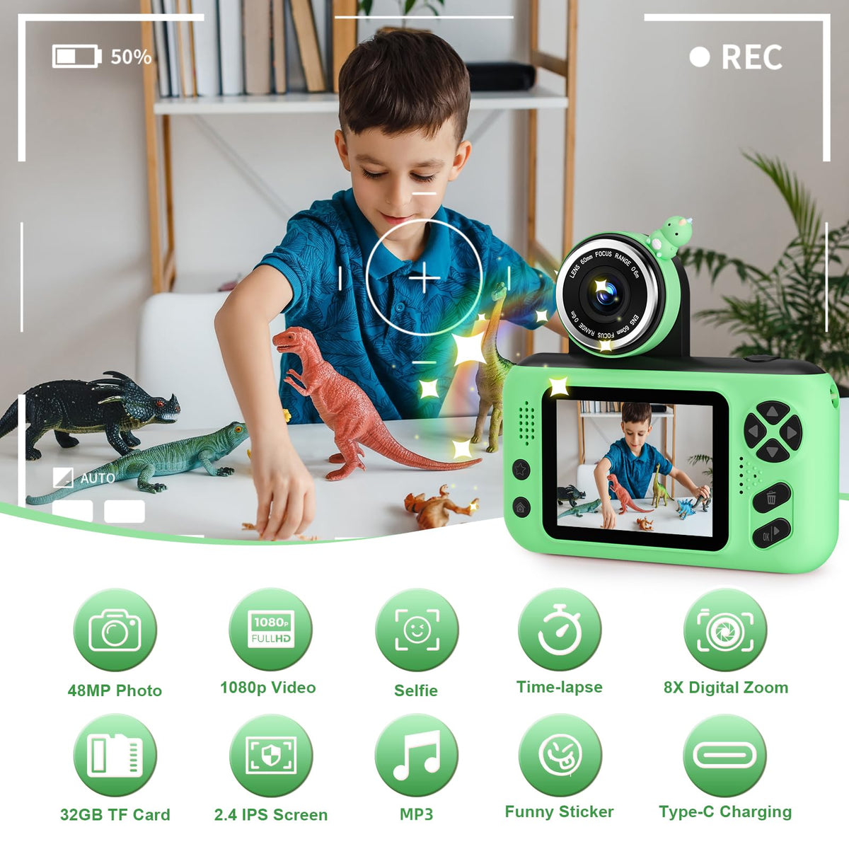 Makolle camera features MP3 player and photo frames