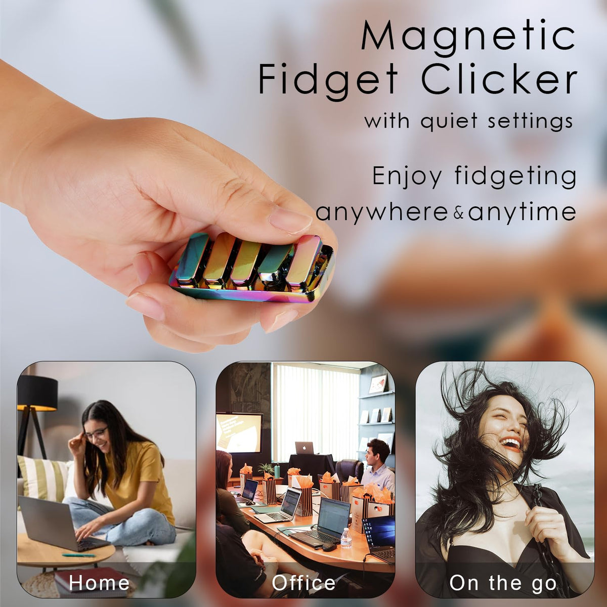 MAKWEN compact fidget slider fits in your pocket for on-the-go stress relief.