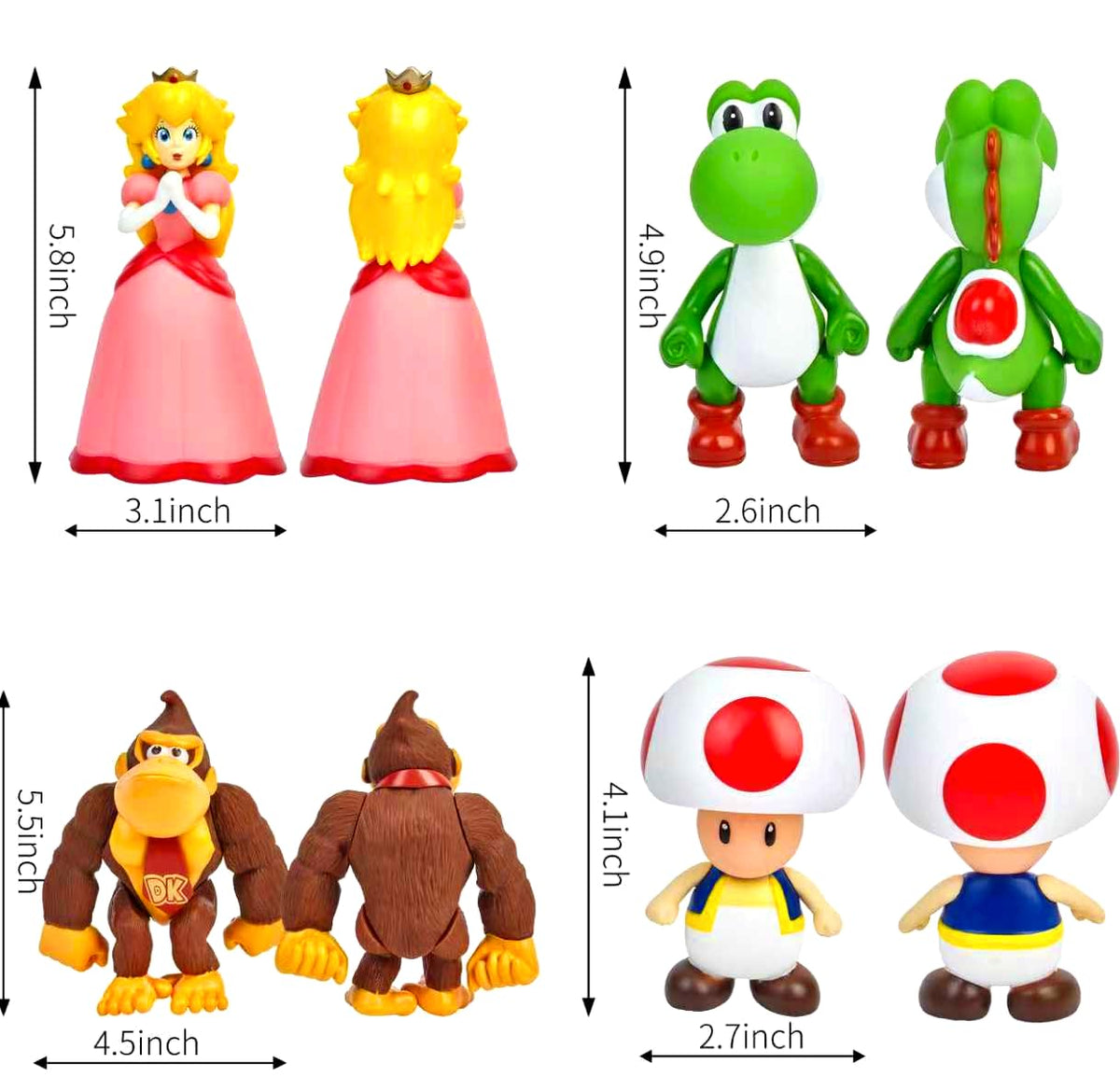 MALABALA Mario Luigi set vibrant cake toppers for themed celebrations