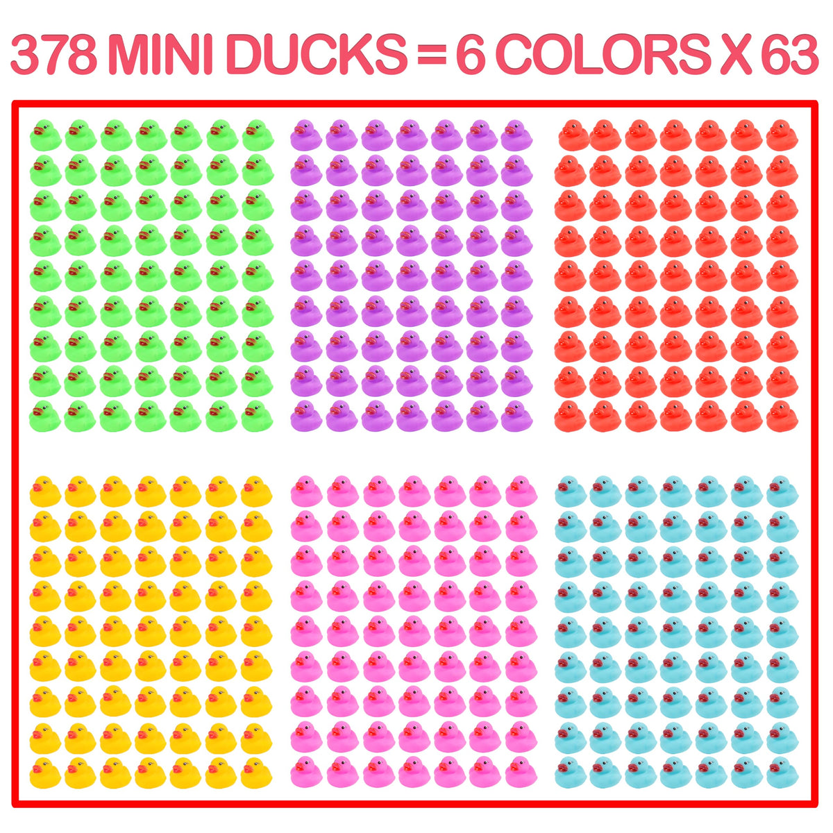 Maliweg mini rubber ducks 6-color assortment enhances colorful bath play