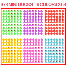 Maliweg mini rubber ducks 6-color assortment enhances colorful bath play