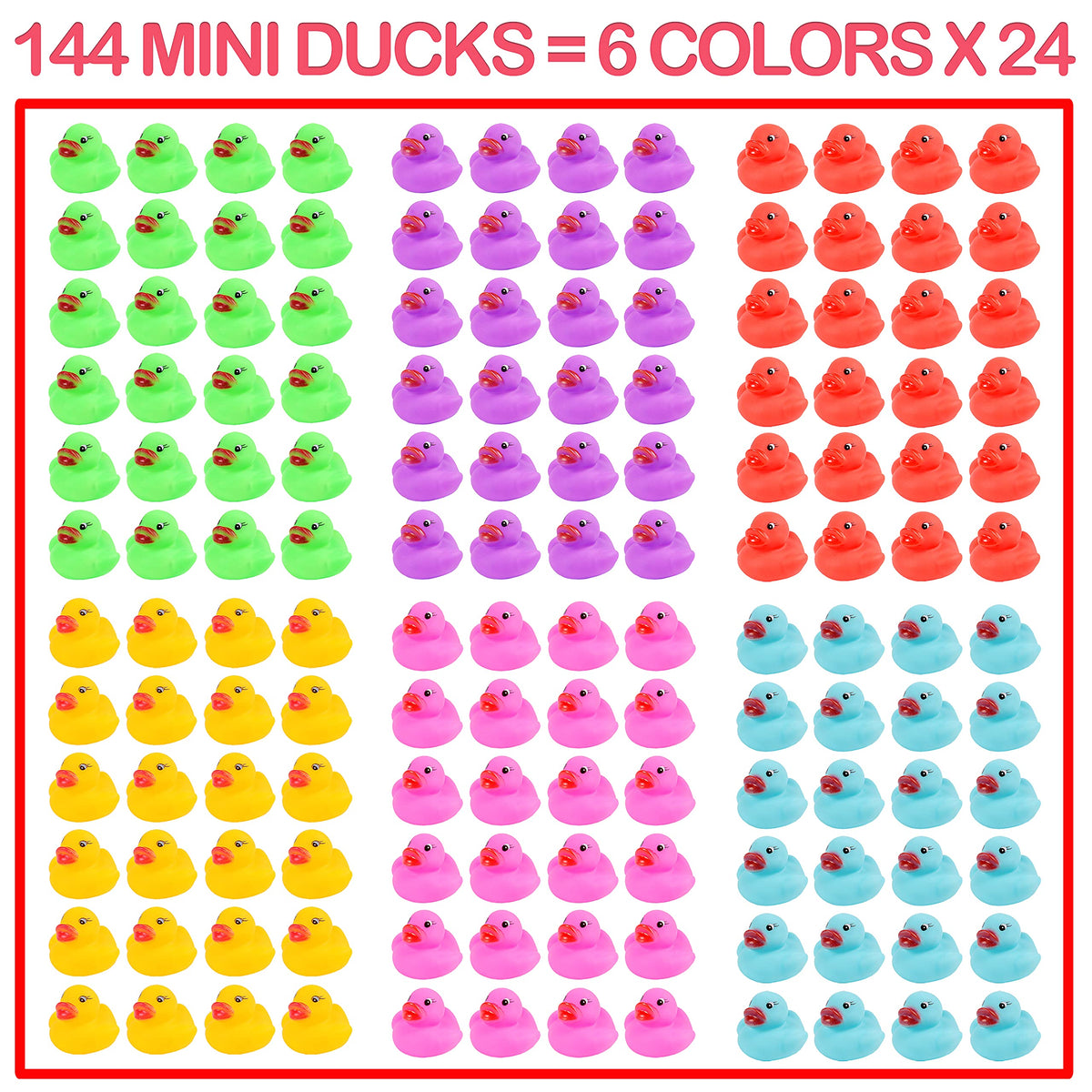 Maliweg mini rubber ducks squeak when squeezed, adding playful sounds to bath or pool
