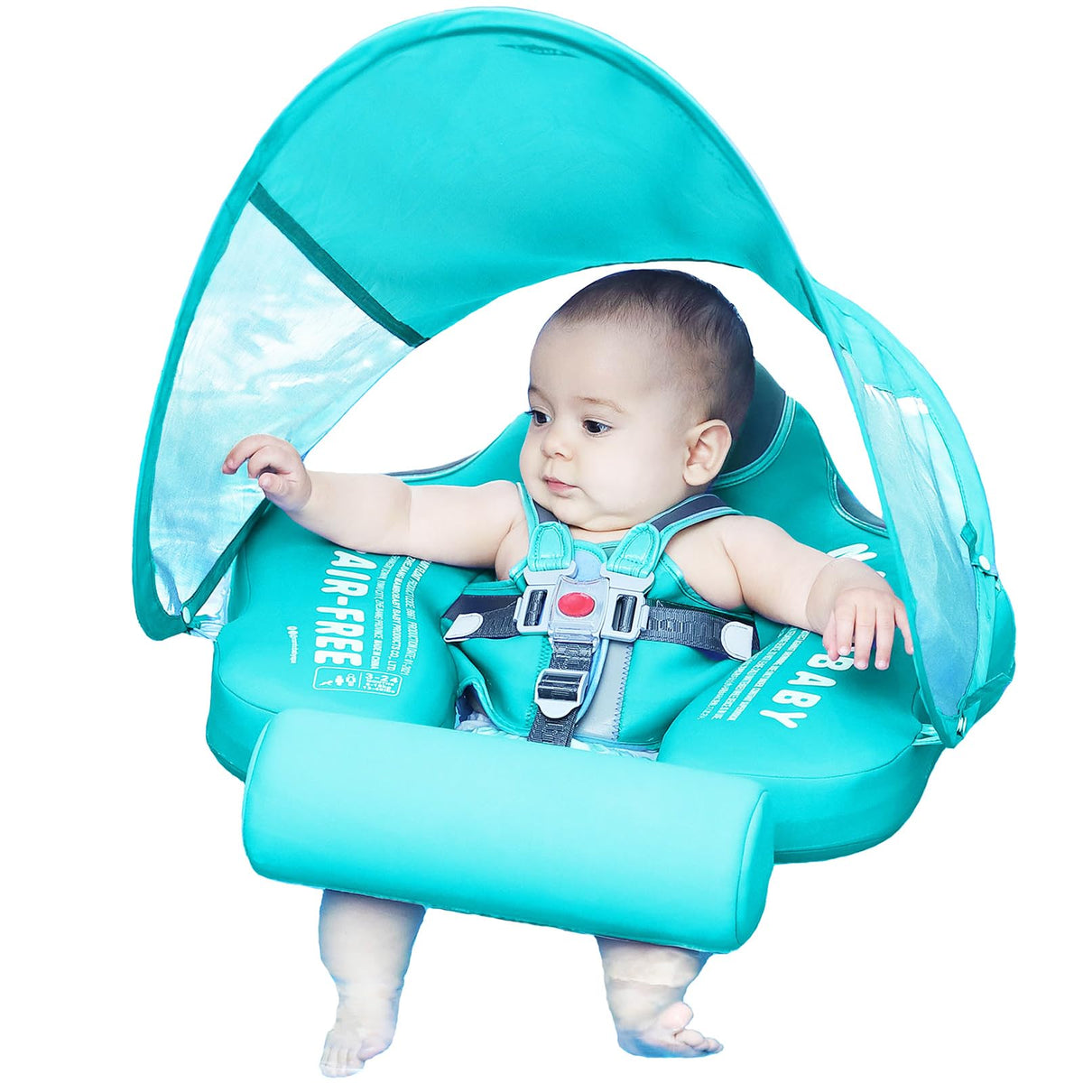 VQ-Ant Mambobaby float with canopy outdoors providing sun protection