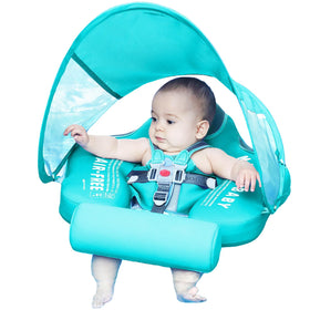 VQ-Ant Mambobaby float with canopy outdoors providing sun protection