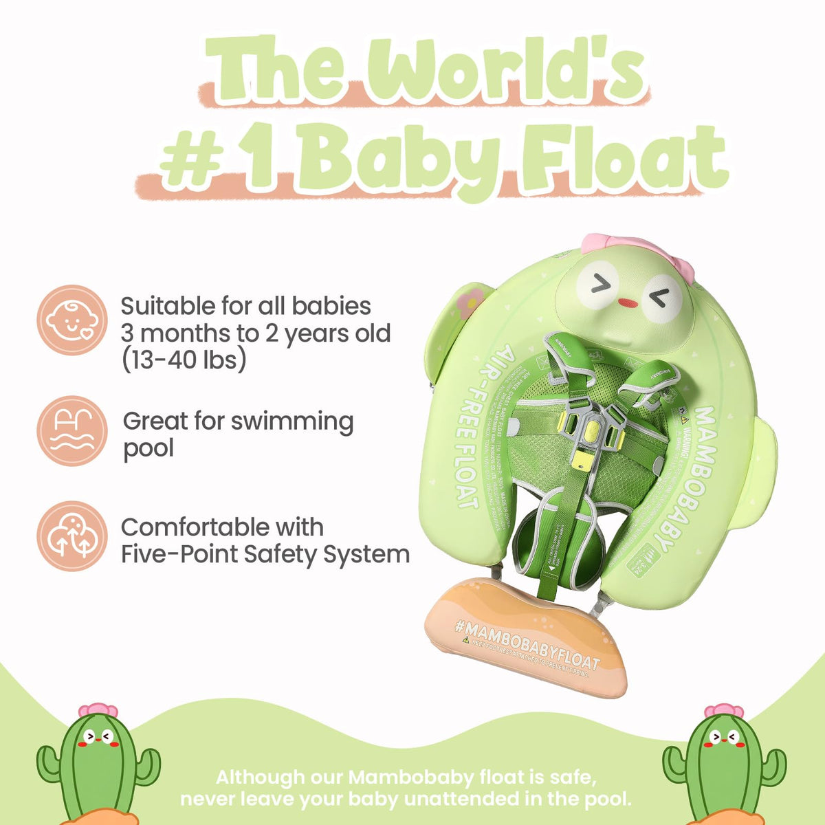 MambobabyFloat back-floating position supports newborns for calm water time.