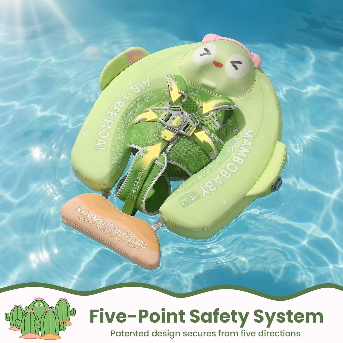 MambobabyFloat detachable footrest enhances stability and comfort in water.
