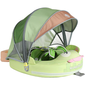 MambobabyFloat five-point safety system keeps baby secure during pool time.