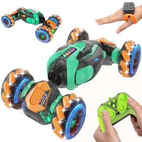 Mamikidlike gesture sensing RC stunt car front view with bright indoor lights