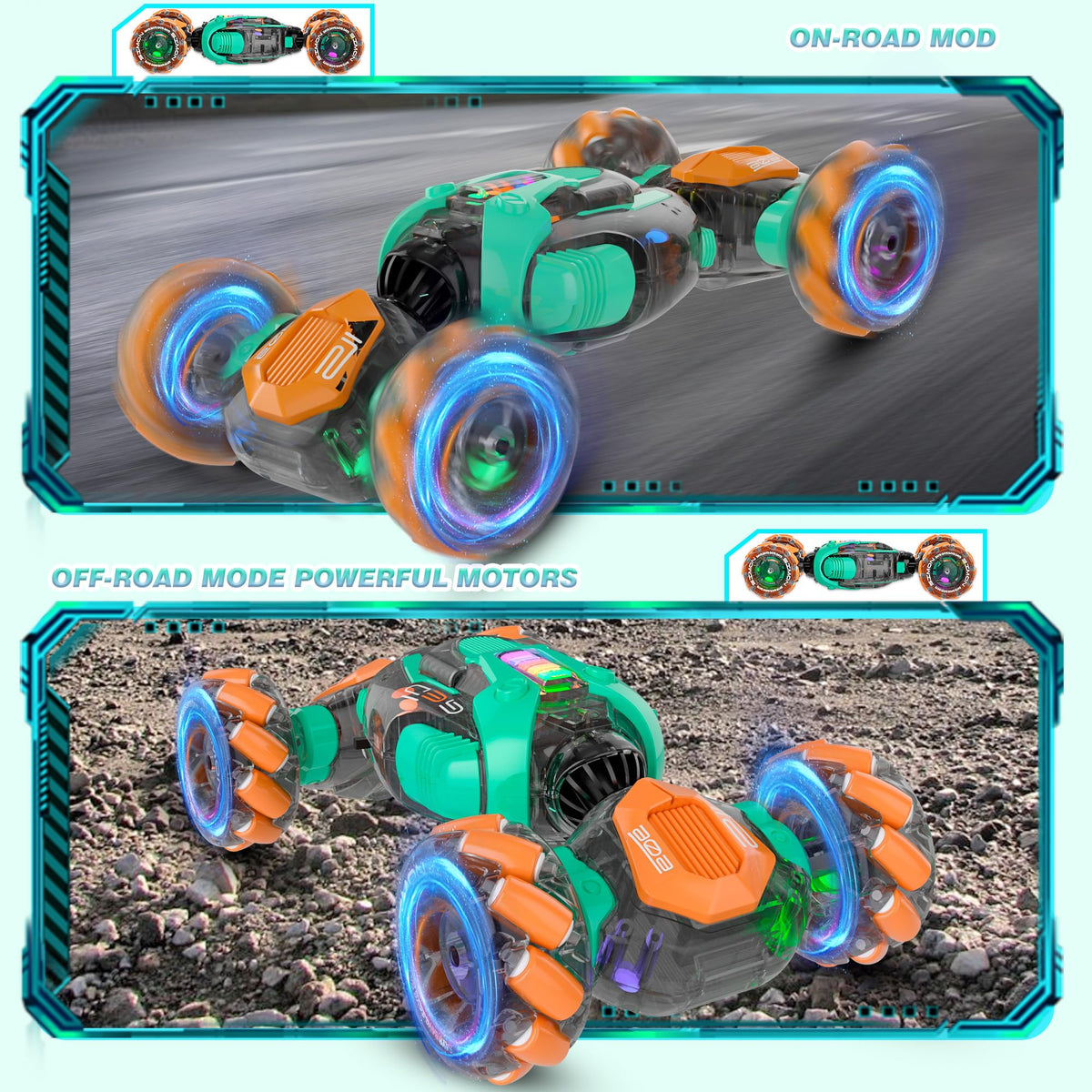 Mamikidlike gesture sensing RC stunt car suitable for indoor and outdoor play