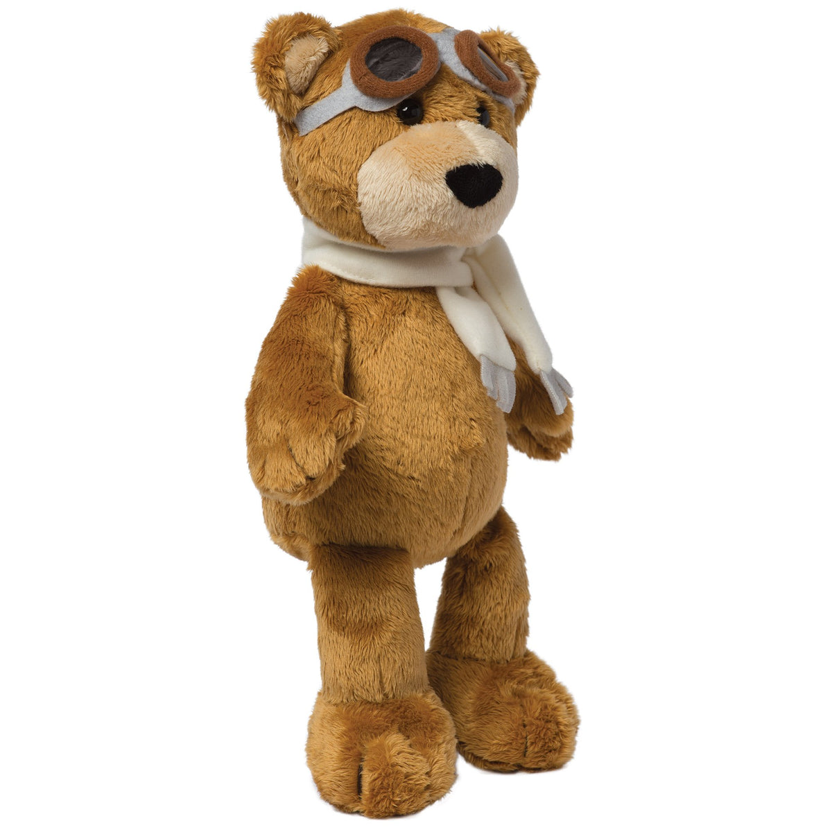 Manhattan Toy Aviator Teddy Bear face close-up with safe, heat-sealed eyes.