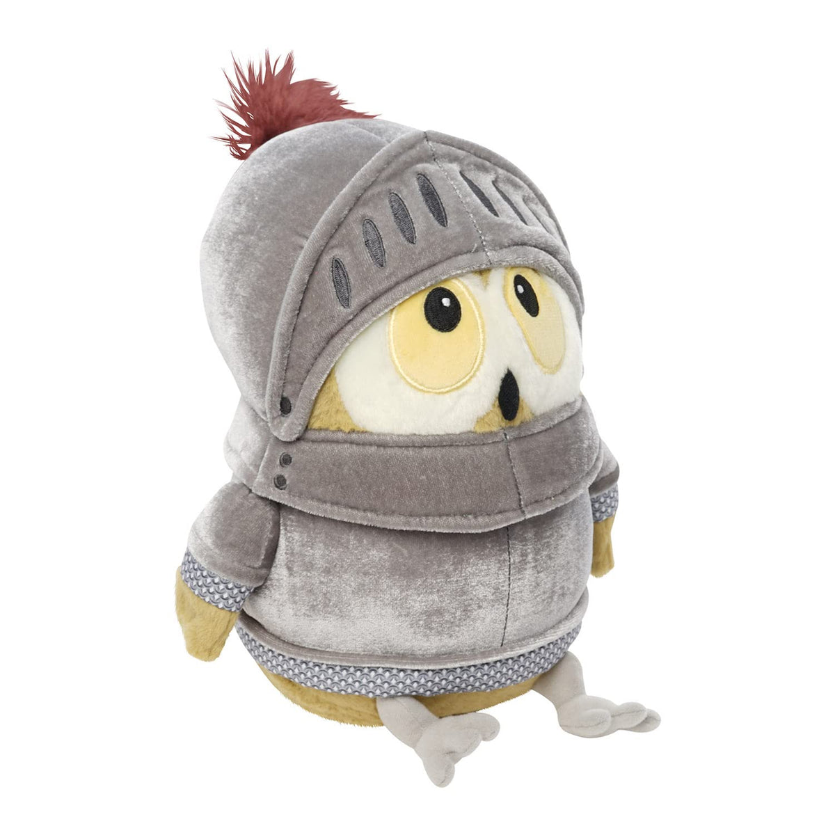 Manhattan Toy Knight Owl face detail highlights embroidered features for gentle play