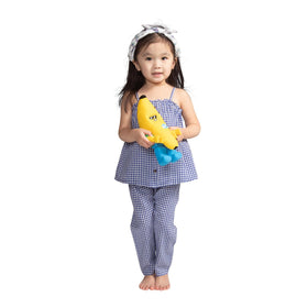 Manhattan Toy LEGO Banana Guy plush serves as collectible décor and kid-friendly companion.