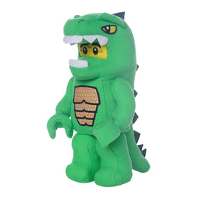 Soft plush with embroidered features of the Lizard Man for durable play.