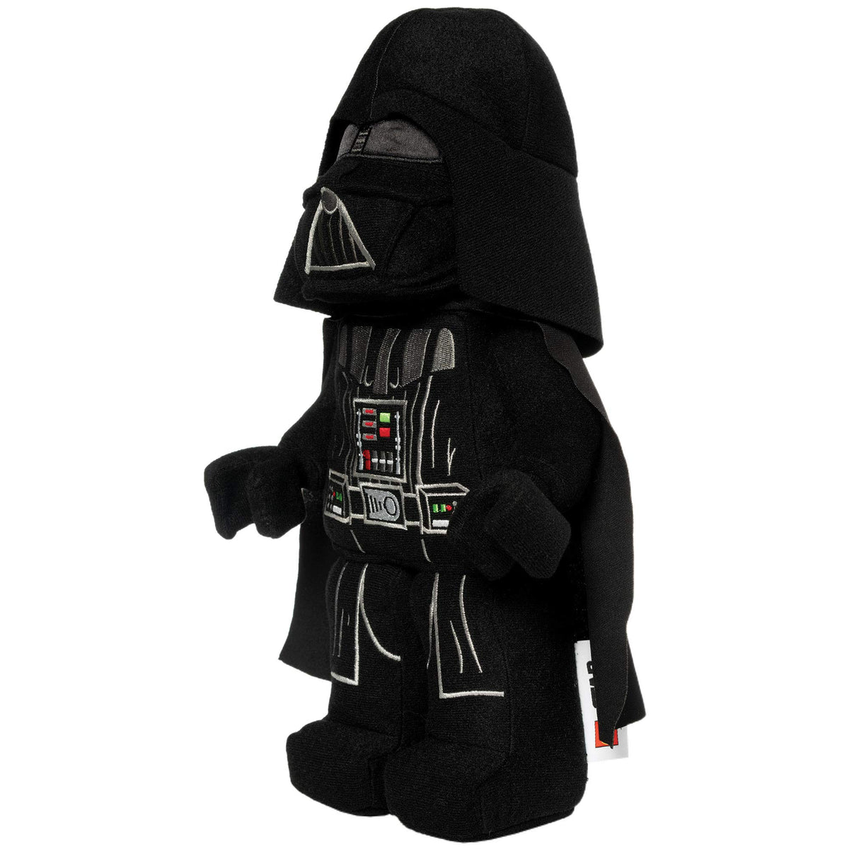 Darth Vader plush stands 14 inches tall for shelf display.