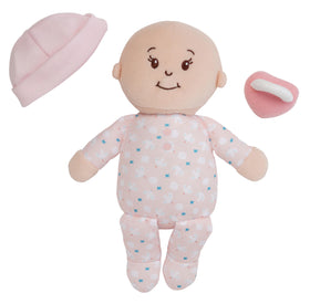 Stella's removable beanie from Manhattan Toy adds dressing up and tactile exploration.