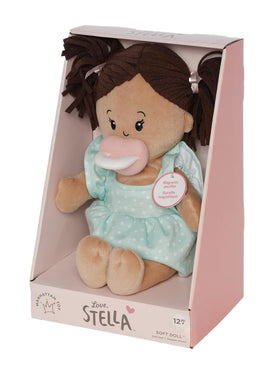 Manhattan Toy Love Stella weighted-bottom doll sits upright during pretend scenes