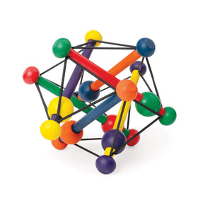 Manhattan Toy Skwish Classic 6-inch beads slide along dowels for gripping practice.