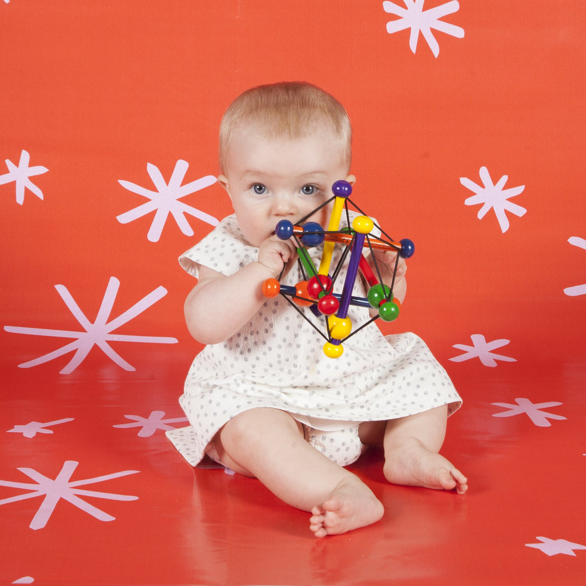 Manhattan Toy Skwish Classic 6-inch easy grasp design for tiny hands.