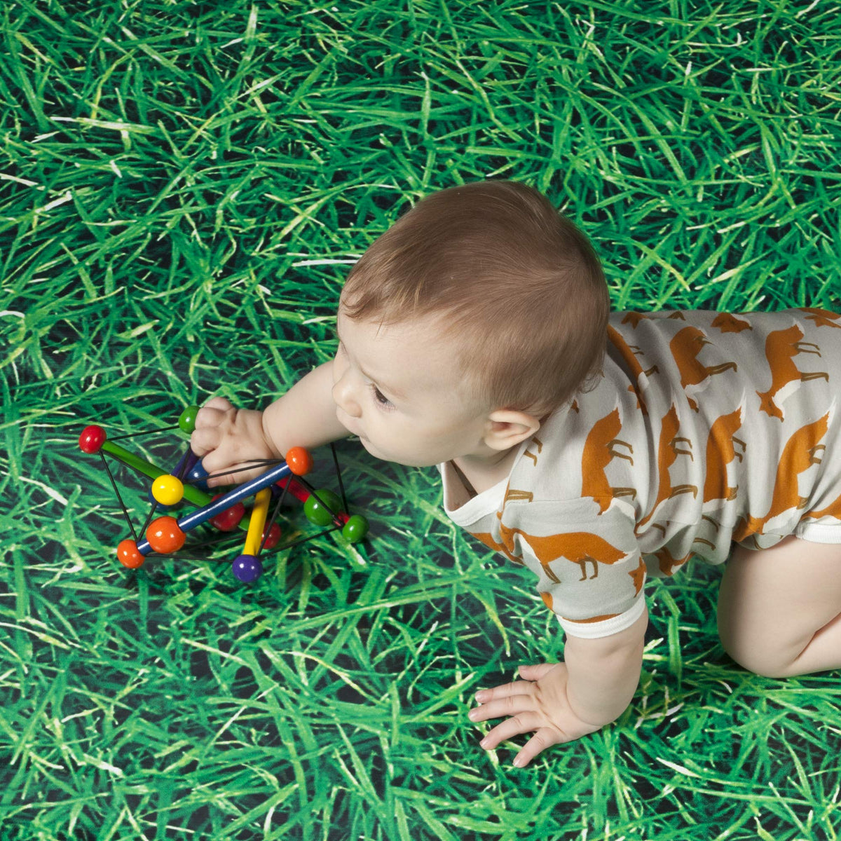 Manhattan Toy Skwish Classic 6-inch squish and return action during play.