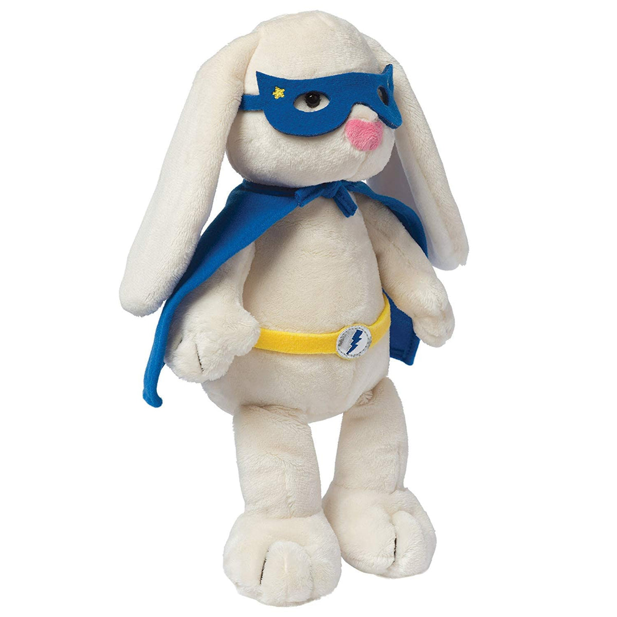Manhattan Toy Superhero Bunny mask supports brave storytelling during pretend play.