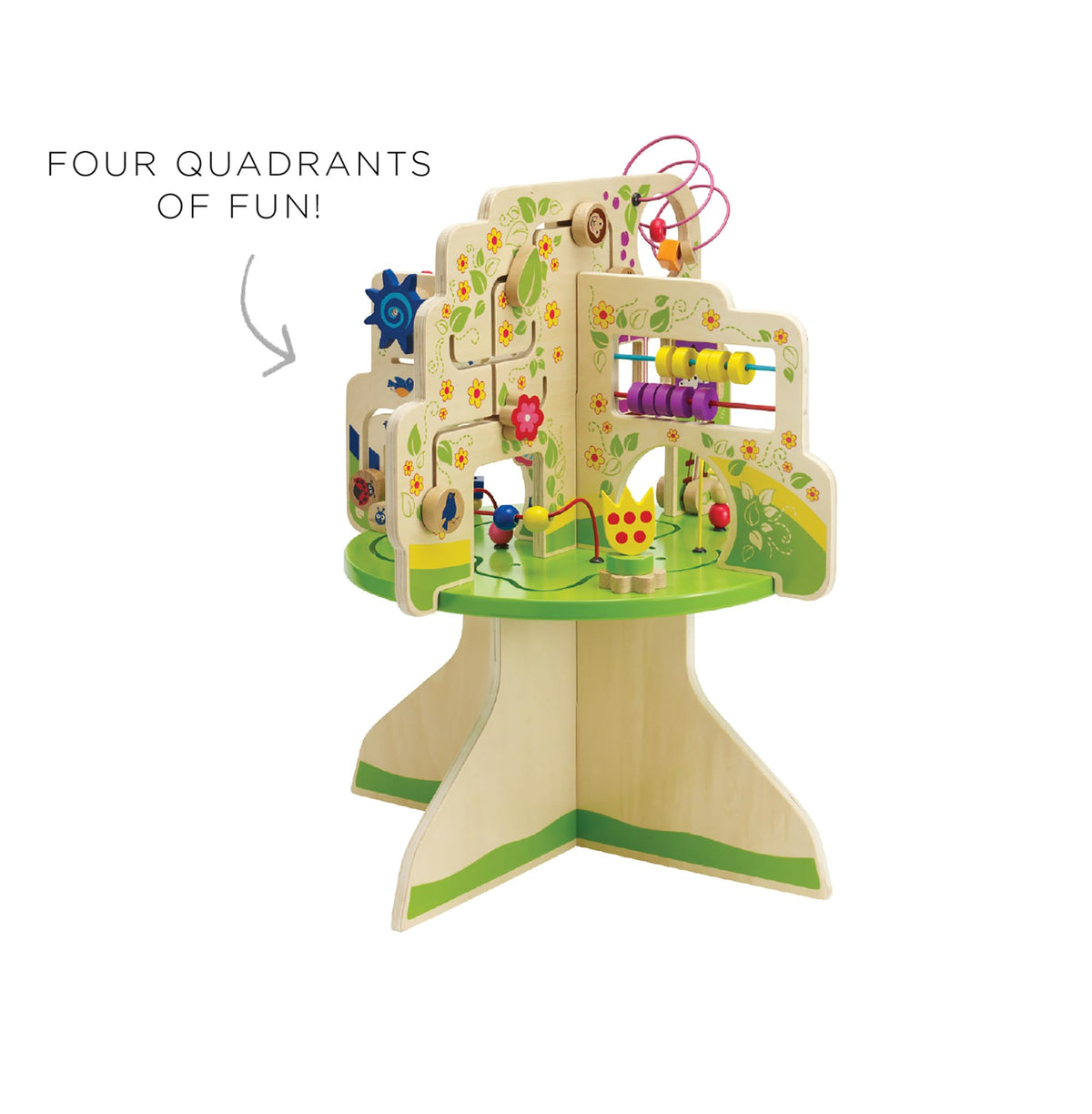Manhattan Toy Tree Top Adventure springy flower provides tactile interaction