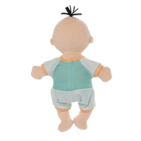 Manhattan Toy Wee Baby Fella removable clothes help kids practice dressing skills.