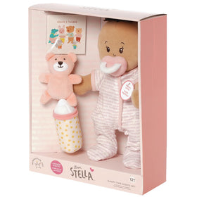 Manhattan Toy Wee Baby Stella magnetic pacifier supports soothing, pretend caregiving routines.