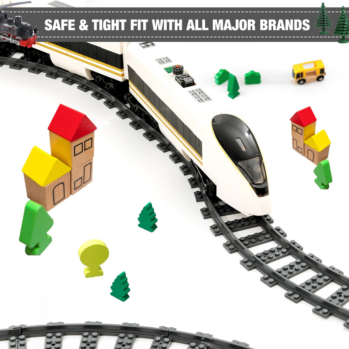 MANNIDOO flexible tracks 24-piece set for adaptive bends and twists in creative layouts