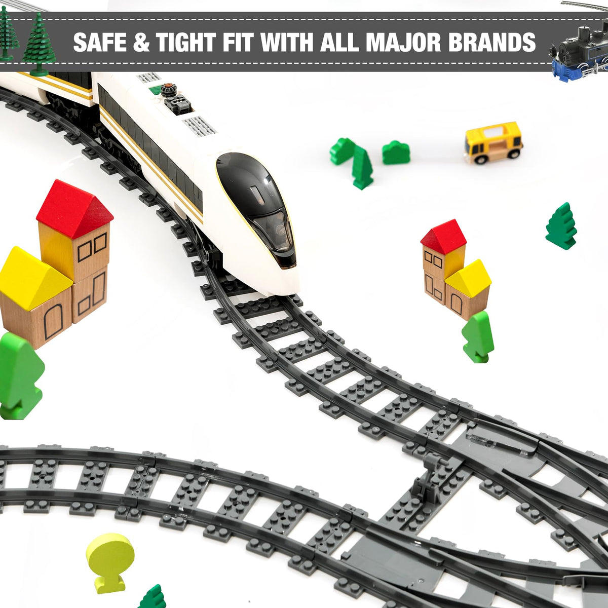 MANNIDOO switch tracks 2-piece enabling route switching and dynamic layouts