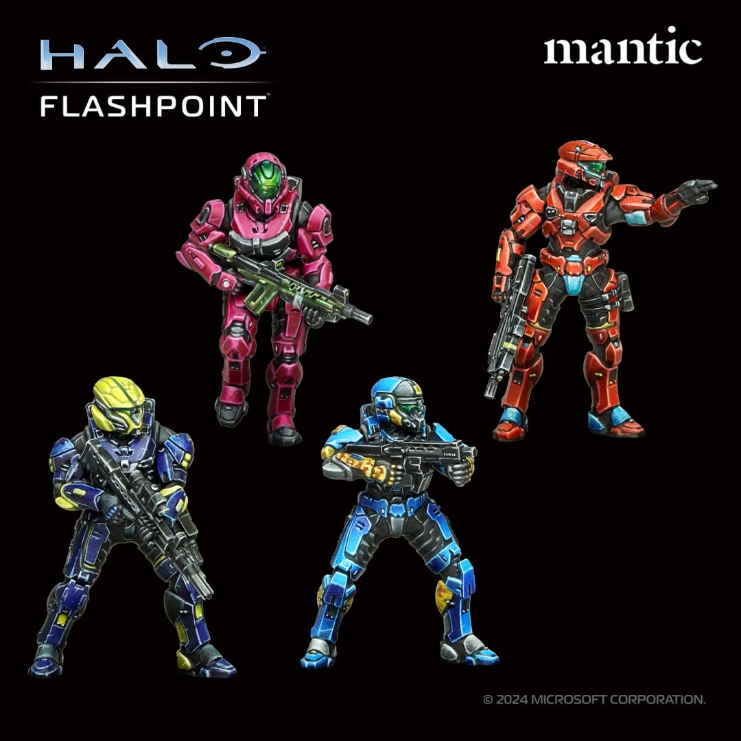 mantic Halo Flashpoint banished elites figures arranged for dynamic tabletop battles