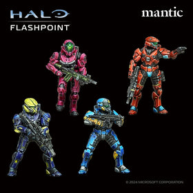 mantic Halo Flashpoint banished elites figures arranged for dynamic tabletop battles