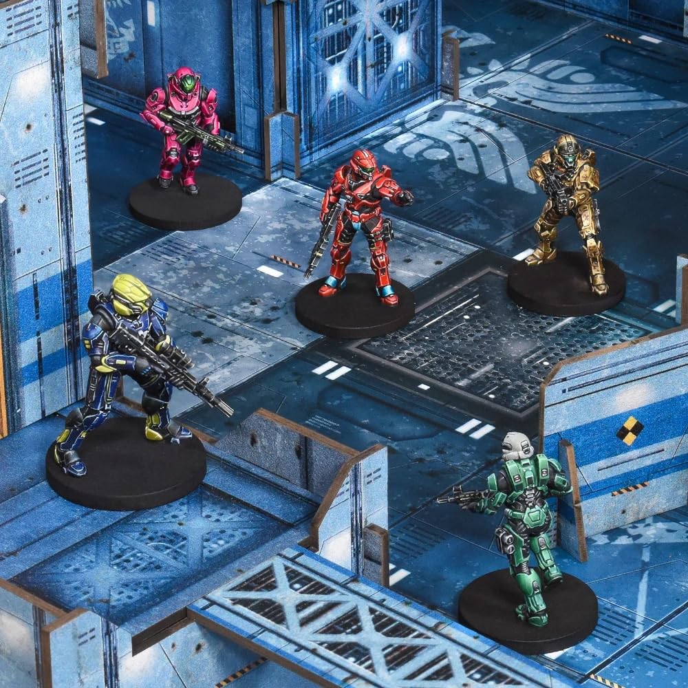Mantic Halo Flashpoint rulebook page detailing quick-start setup and simple rules.