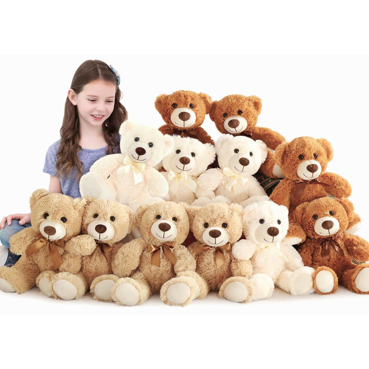 MaoGoLan 12-pack teddy bears bundle for bulk gifting and decor ideas