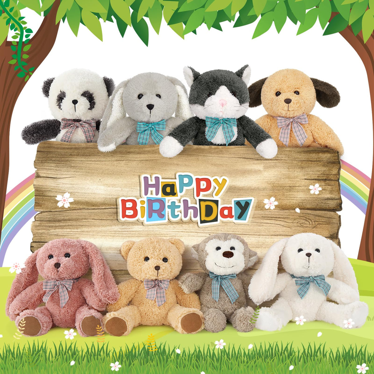 MaoGoLan 13-inch Easter bunny plush for holiday decor and gifts.